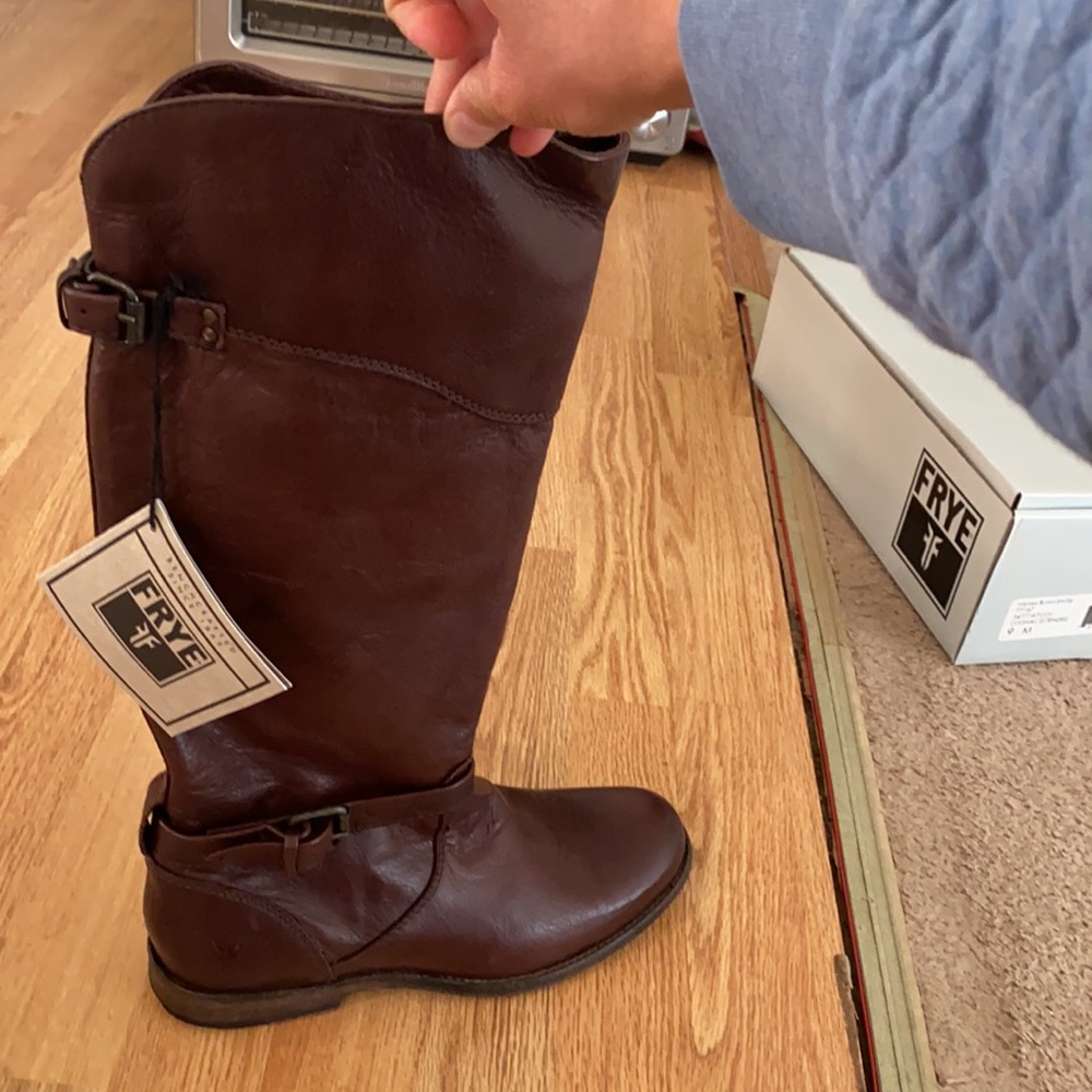 Frye Dark Brown Leather Boots